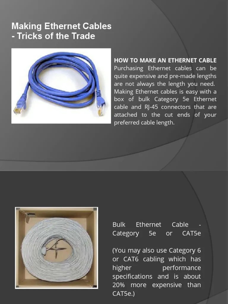 Making Cables PDF Electrical Connector Computer Networking