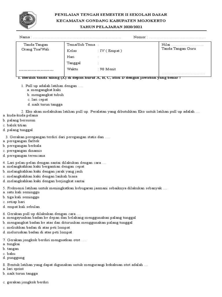 Soal Pjok Kelas IV | PDF