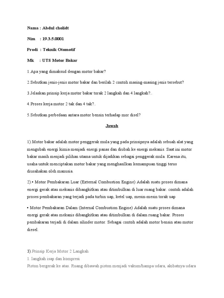 UTS Motor Bakar Abdul Cholidt