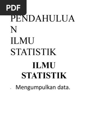 Pendahuluan Ilmu Statistik | PDF
