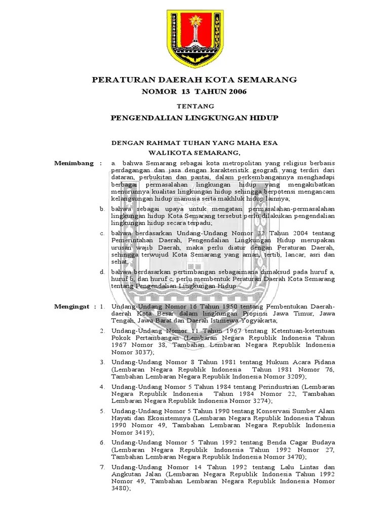 20170802093815Perda13Th 2006ttgPengendalianLH | PDF