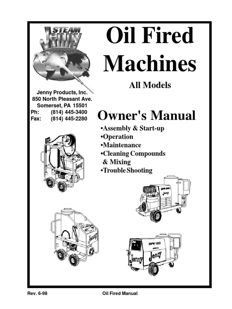 Steam Jenny Manual PDF Pump Valve