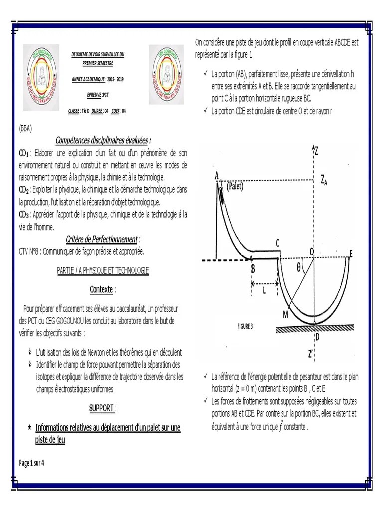 Devoir Terminale | PDF | Acide | Champ électrique