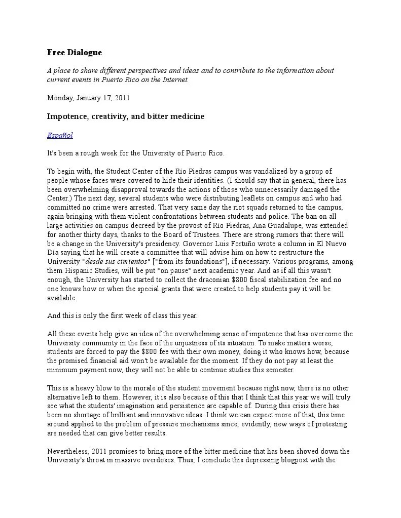 170111 Ángel Carrión Impotence, Creativity, and Bitter Medicine