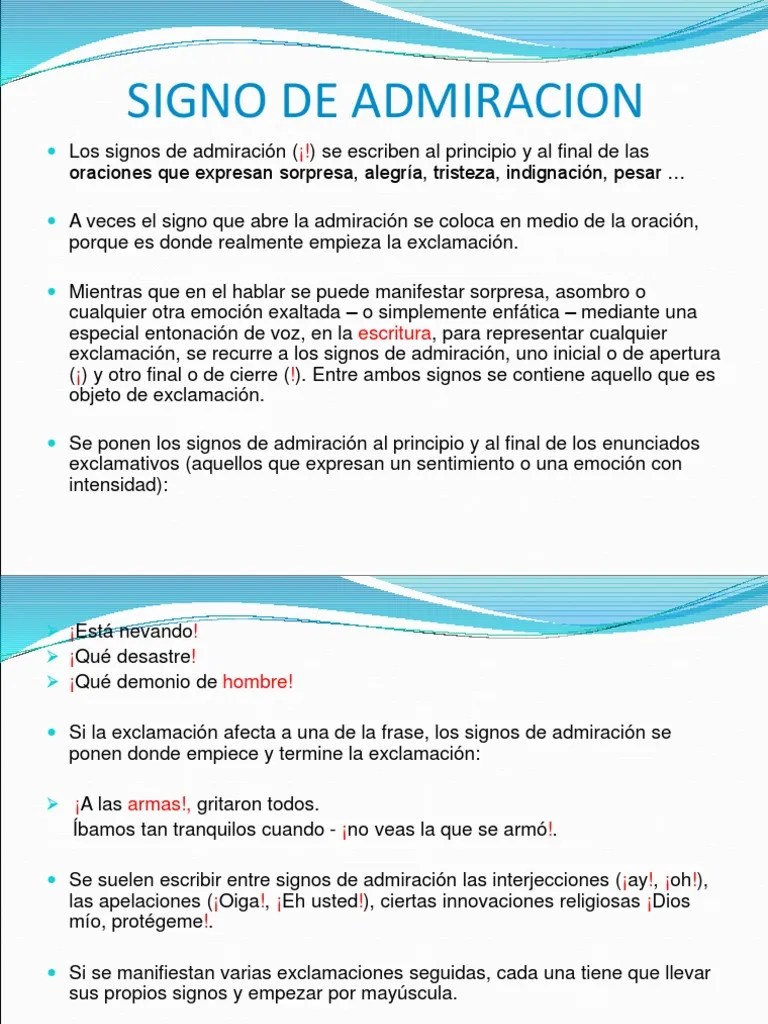 SIGNO DE ADMIRACION