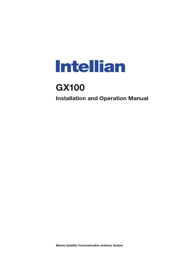 Intellian Gx100 User Manual 1 PDF Wi Fi Screw