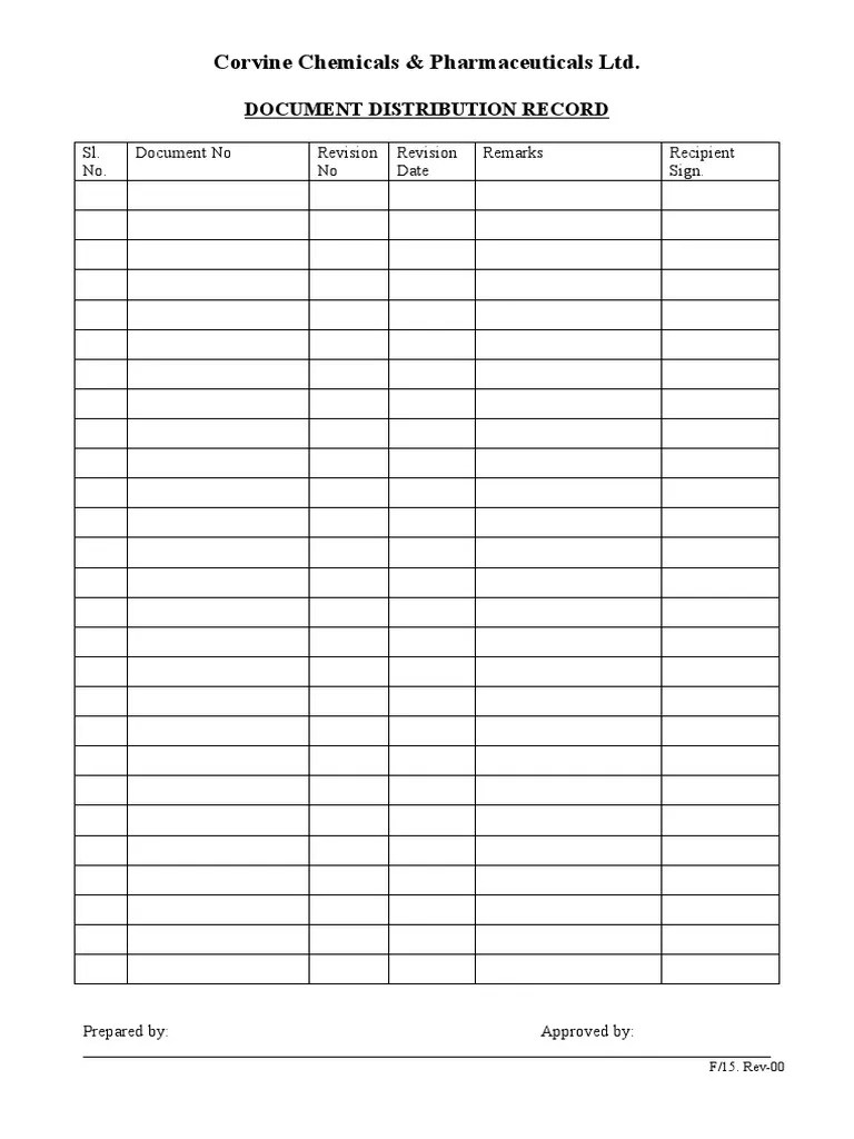 15Document Distribution Record PDF