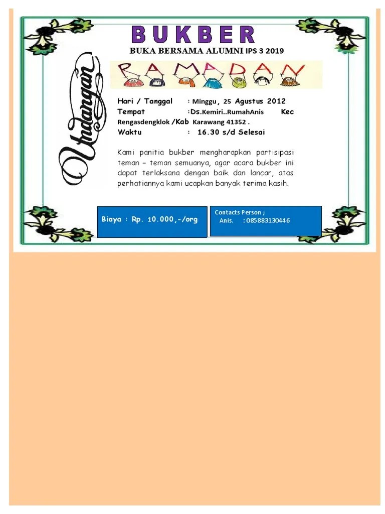 Undangan Bukber IPS 3 | PDF
