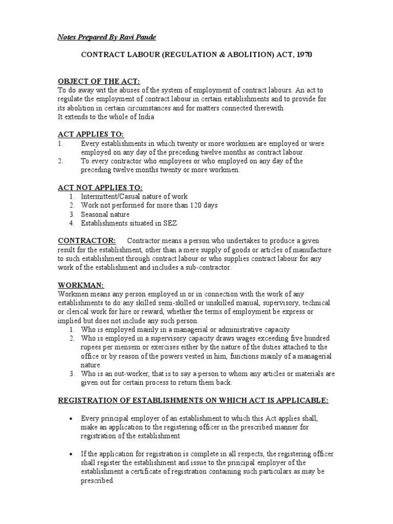 Contract Labour (Regulation &amp; Abolition) Act, 1970 Public Toilet