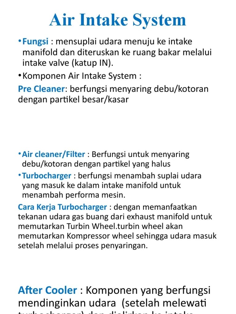 Air Intake System | PDF