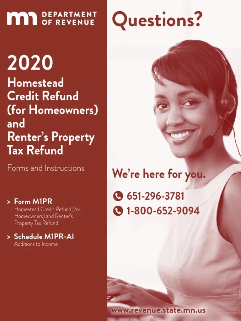Homestead Credit Refund (For Homeowners) and Renter's Property Tax Refund PDF Tax Refund