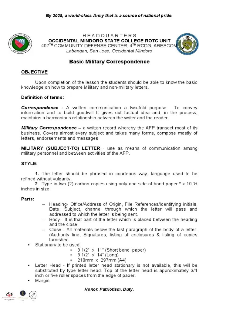 Military Correspondence PDF Communication Armed Conflict