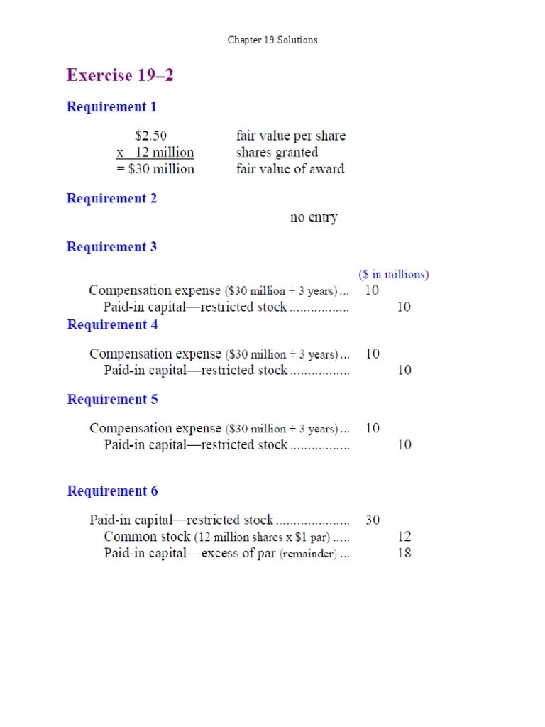 Chapter 19 Solutions PDF Preferred Stock Earnings Per Share