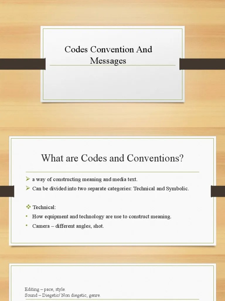 Codes, Convention and Message PDF