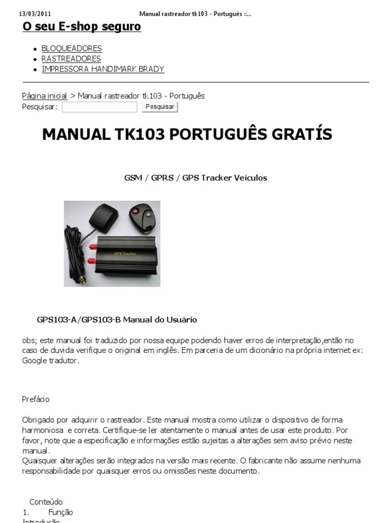 Hand extender tk103 Português __ O seu seguro Cardão SIM