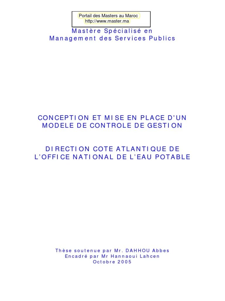 memoireconceptionmiseenplacemodelecontrolegestion Comptabilité