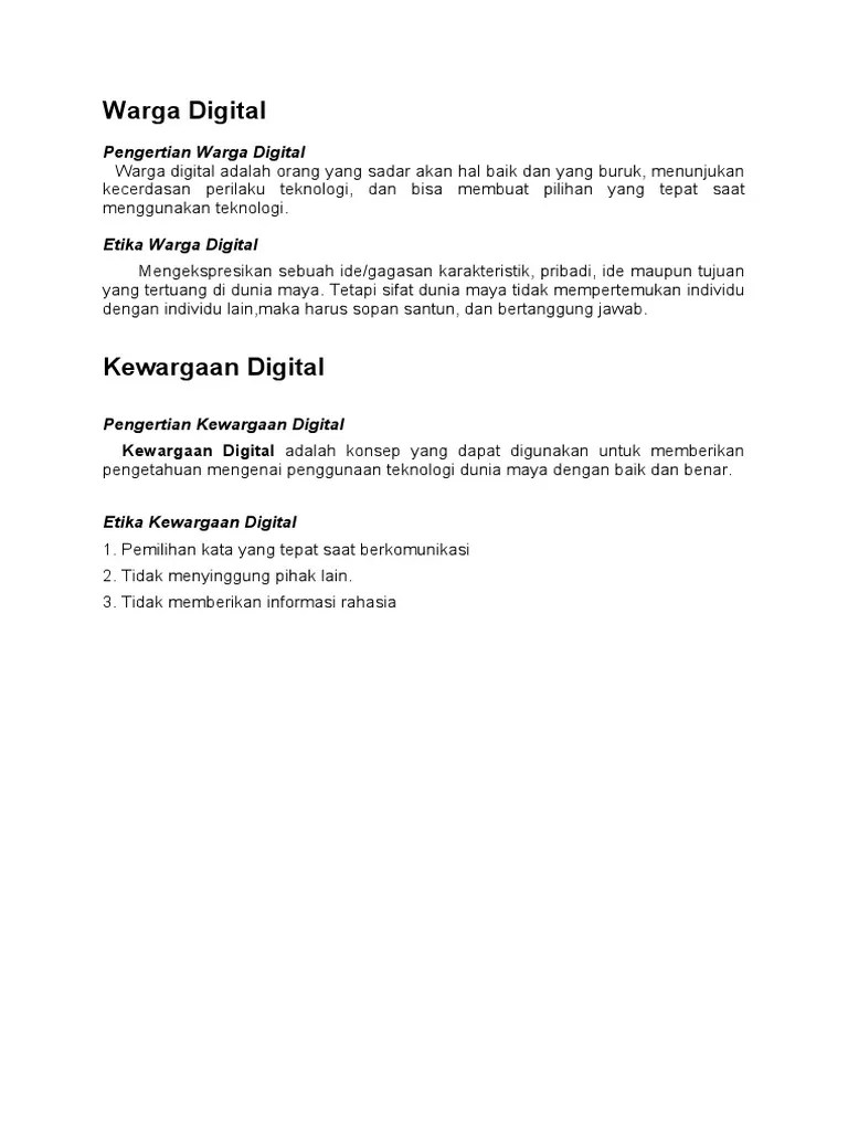 Warga Digital | PDF