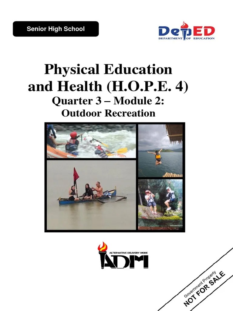 Peh12 Q3 Mod2 Outdoorrecreation V4 | Pdf | Hobbies | Outdoor Recreation