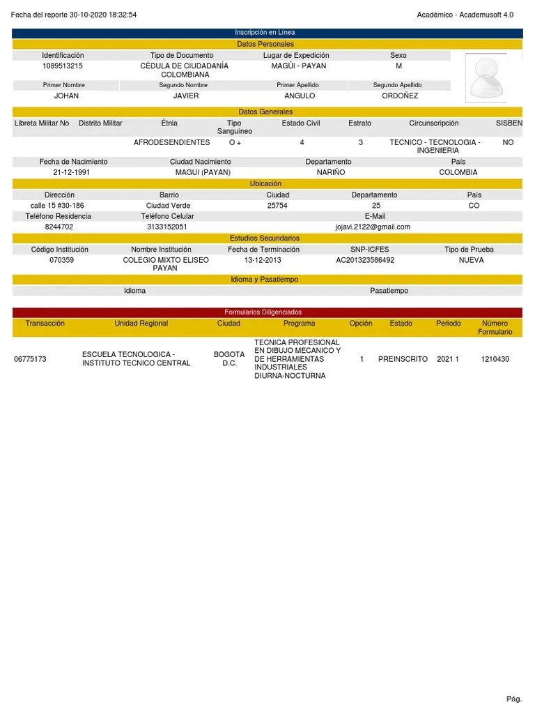 Primer Nombre Segundo Nombre Primer Apellido Segundo Apellido PDF