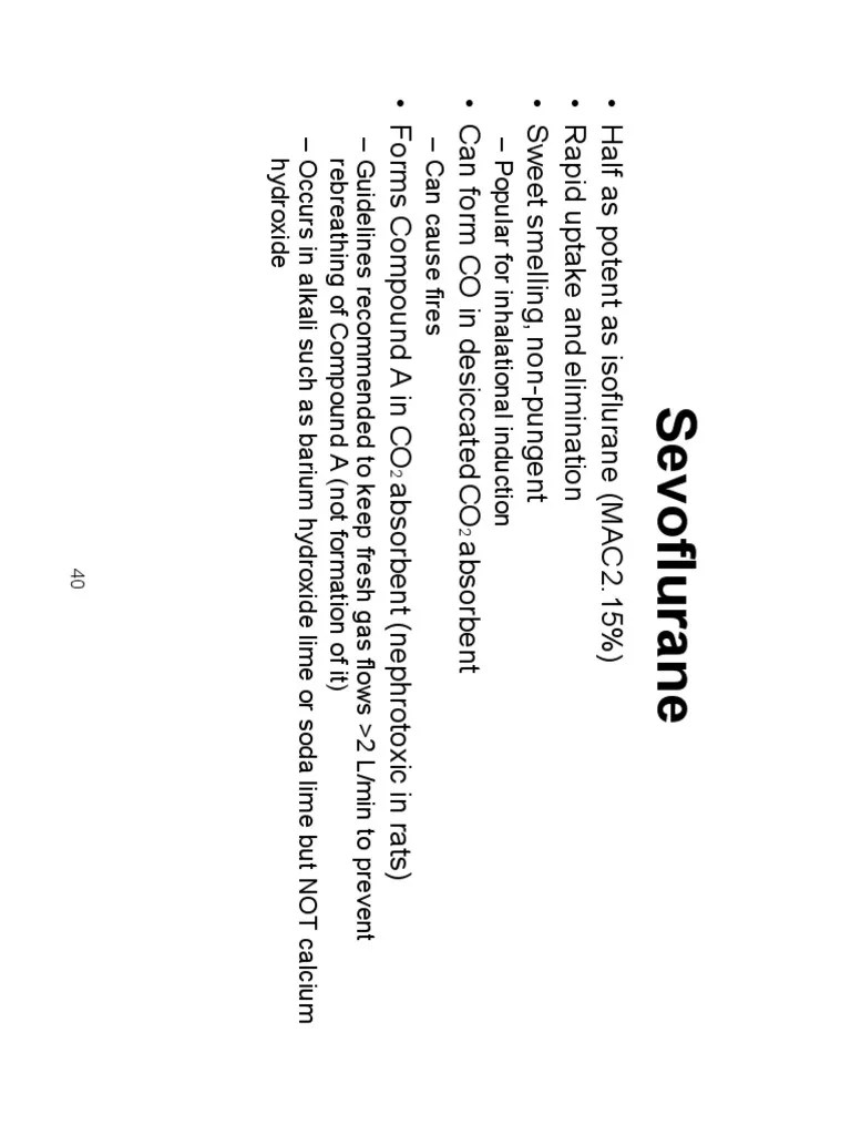 Sevoflurane Guide | PDF | Anesthesia | Chemistry