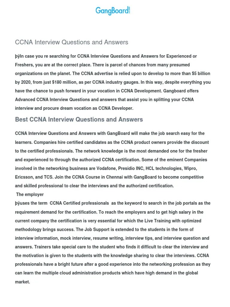 InstaPDF in Ccna Routing and Switching Interview Questions Answers