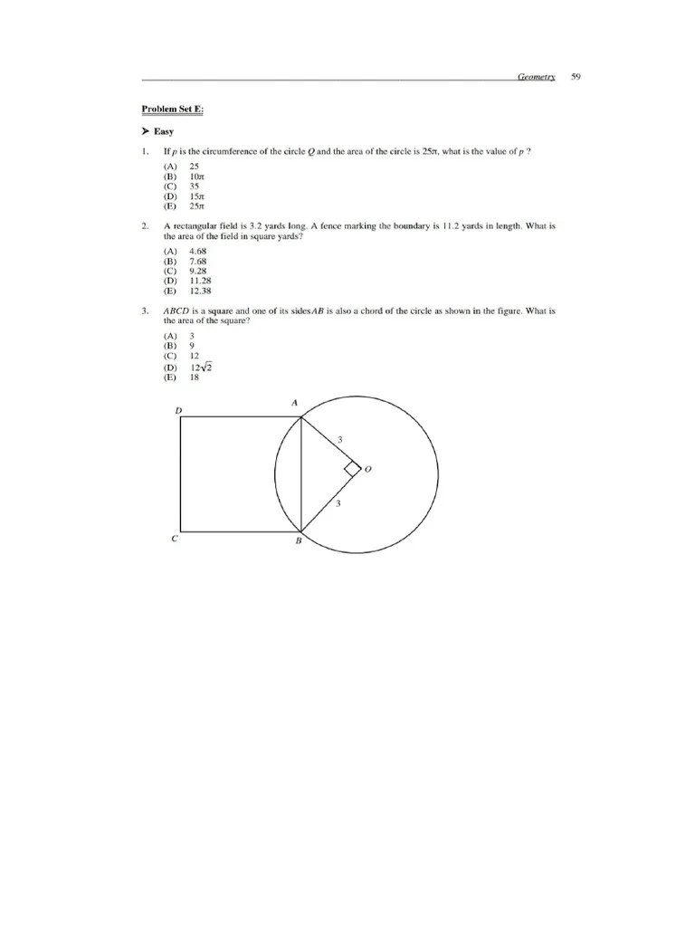 Soal SAT Math Bible Geometri PDF
