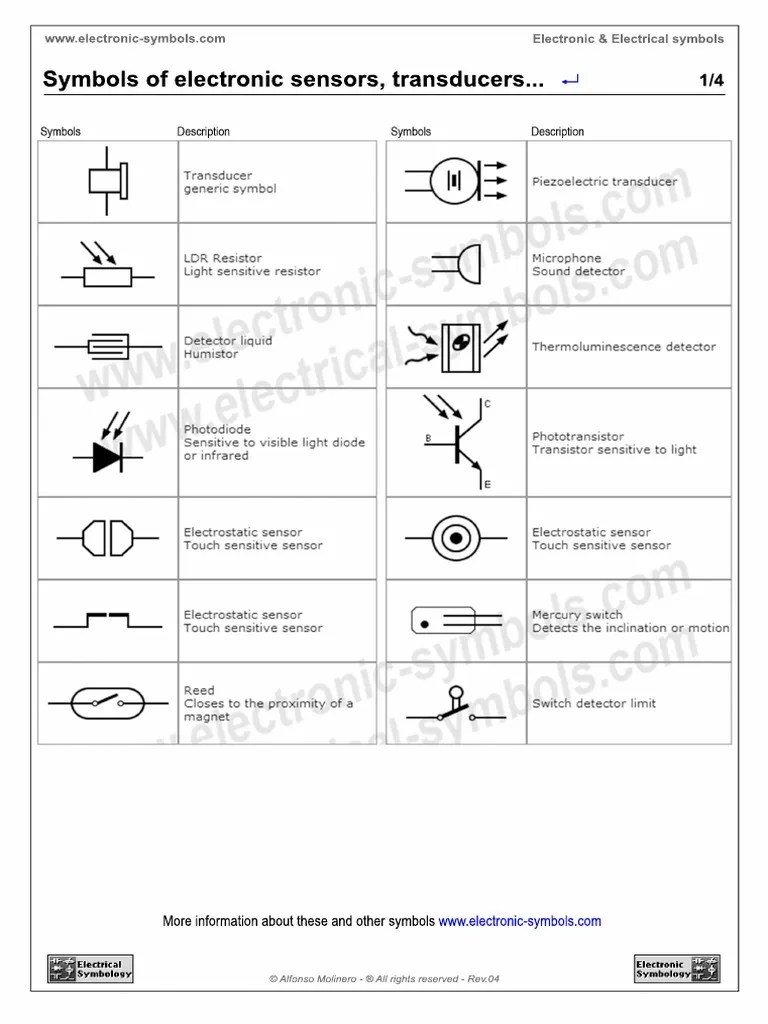 Symbols Electronic Sensors PDF