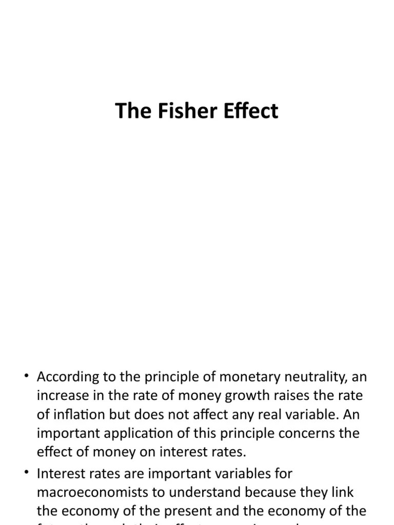 Fisher Effect PDF Interest Rates Interest