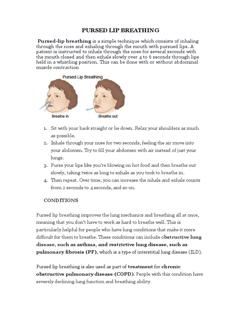 Pursed Lip Breathing PDF