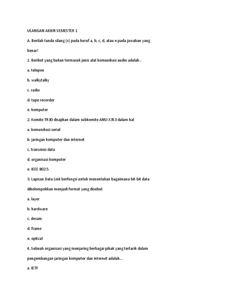 Soal Uas TLJ 11 | PDF