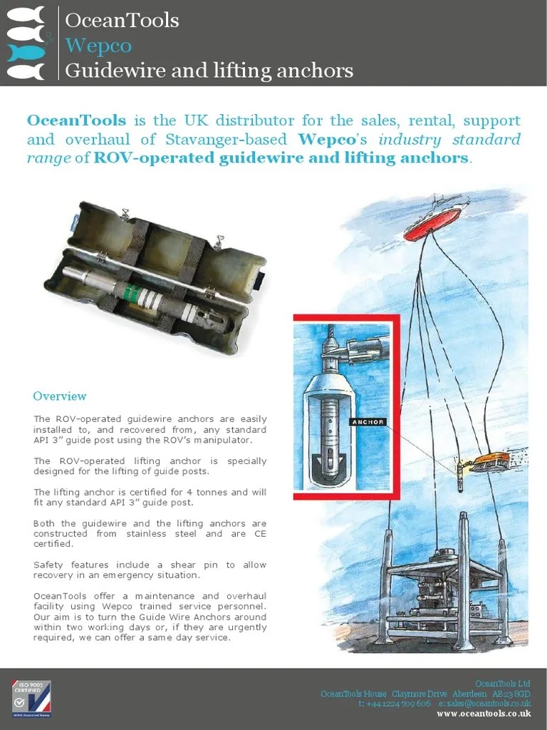 Wepco Oceantools Is The Uk Distributor For The Sales, Rental, Support