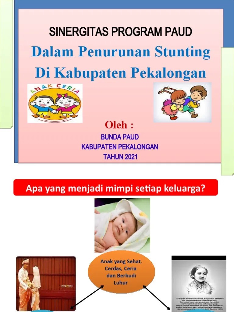 Materi Bunda Paud - Stunting 2021 - Ok | PDF