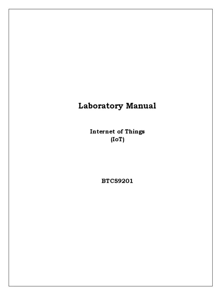 IoTLabManual BTCS9201 PDF Arduino Python (Programming Language)