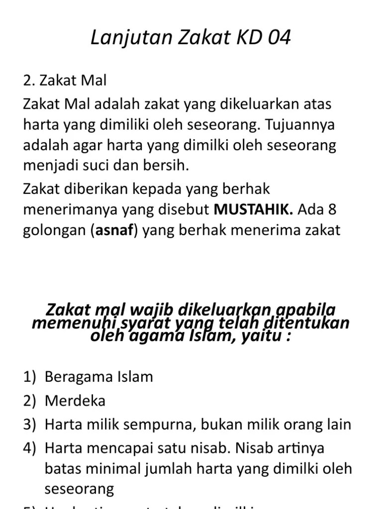 KD 4 Zakat Mal