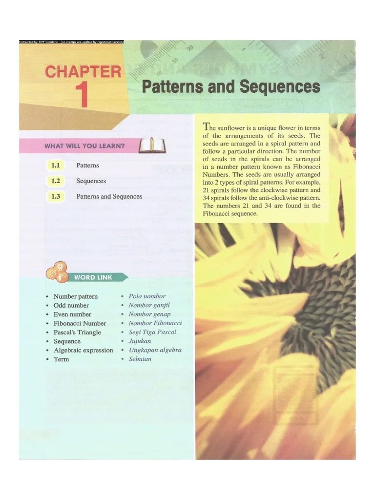 Mathematics Form 2 - Chapter 1 - Patterns & Sequences | PDF