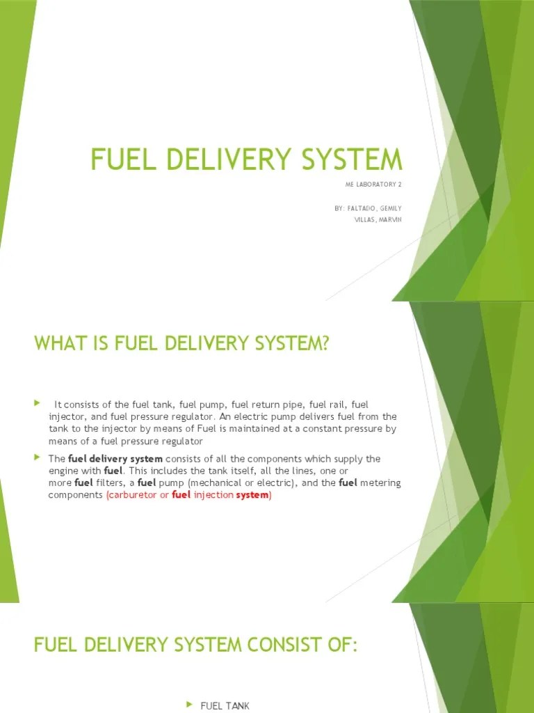 Fuel Delivery System Me Laboratory 2 PDF Fuel Injection Carburetor