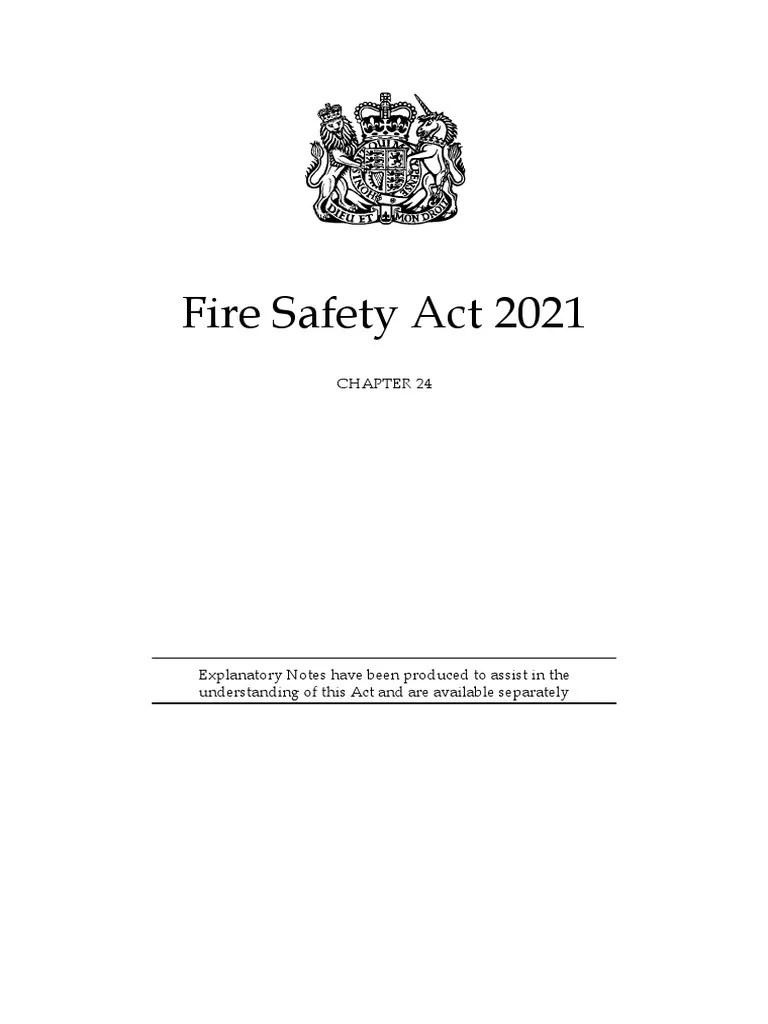 Fire Safety Act 2021 PDF Legal Documents Government