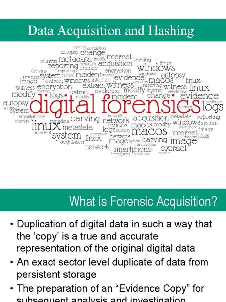 Digital Forensics (Data Acquisition and Hashing) PDF Computer File
