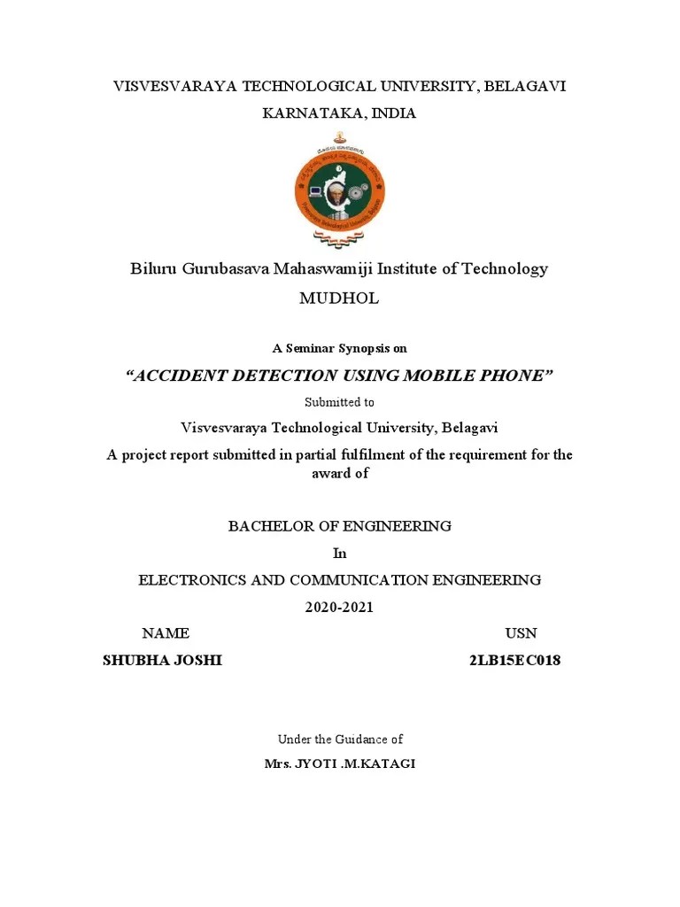 Accident Detection Using Mobile Phone PDF Traffic Collision Road