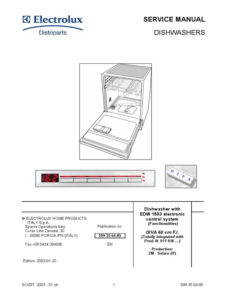 Dishwashers: Service Manual | PDF | Switch | Analogue Electronics