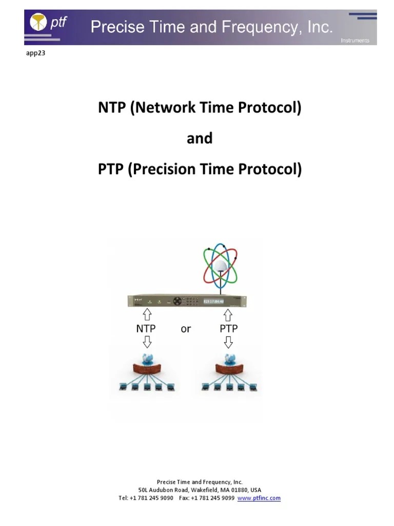 NTP Time Protocol) and PTP (Precision Time Protocol) PDF