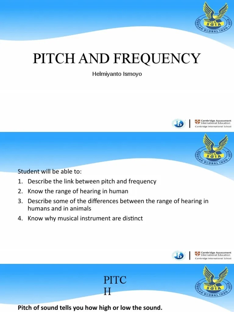 Pitch and Frequency PDF Sound Frequency