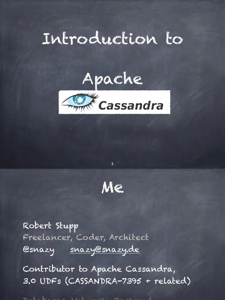 Cassandra Introduction PDF Relational Database Software Design