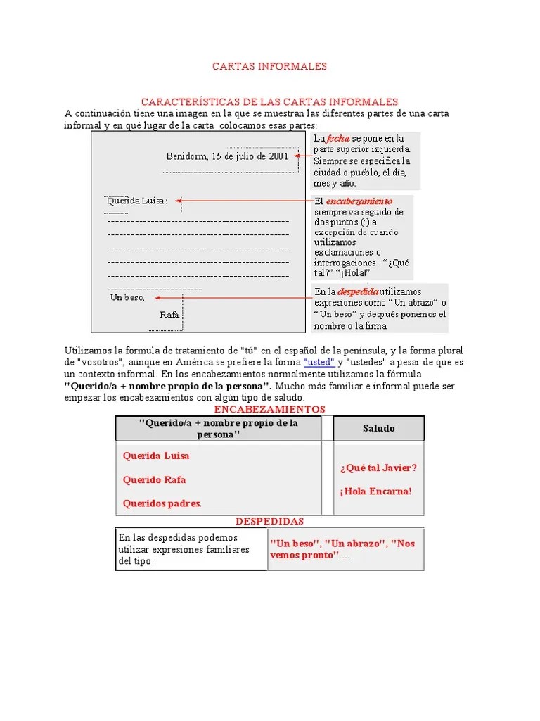 CARTAS INFORMALES