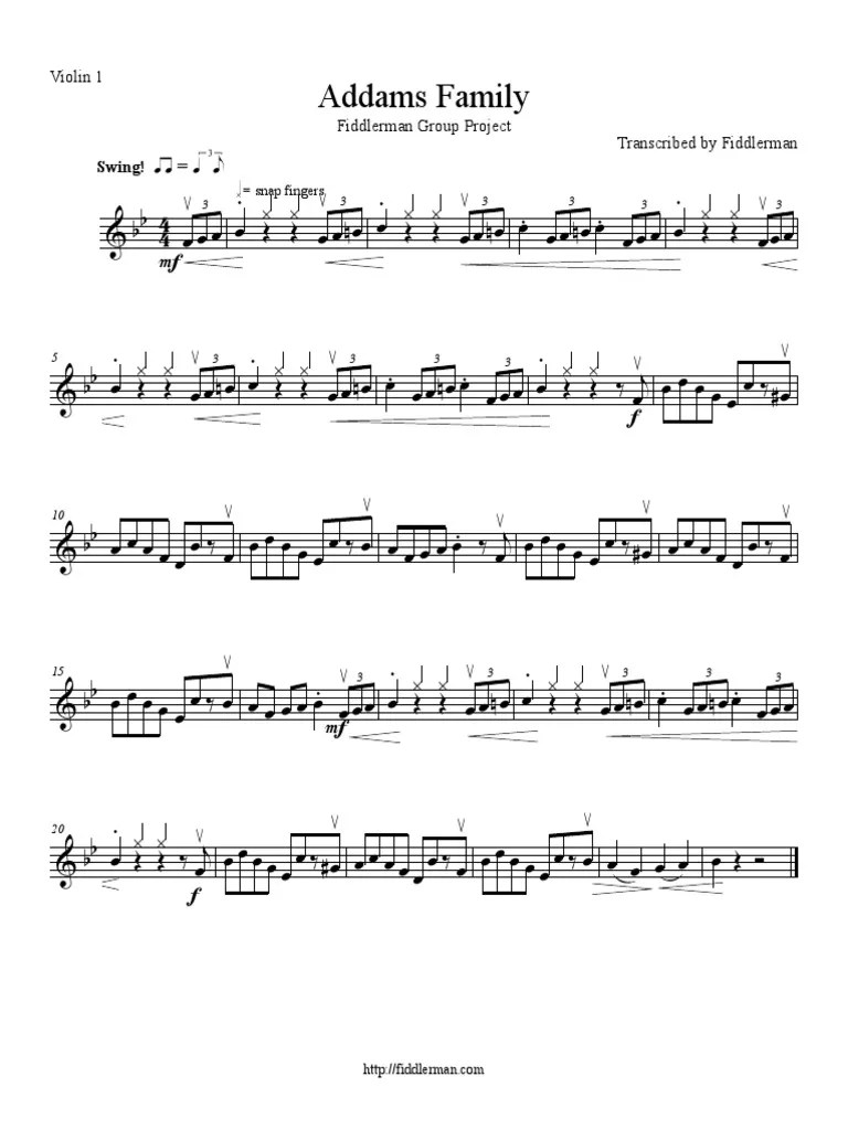 Addams Family Violin 1 PDF