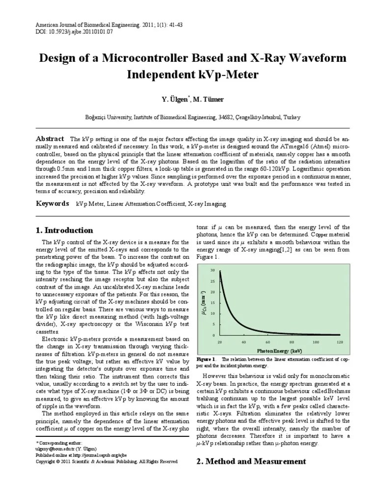 Design KVP Meter PDF X Ray Attenuation