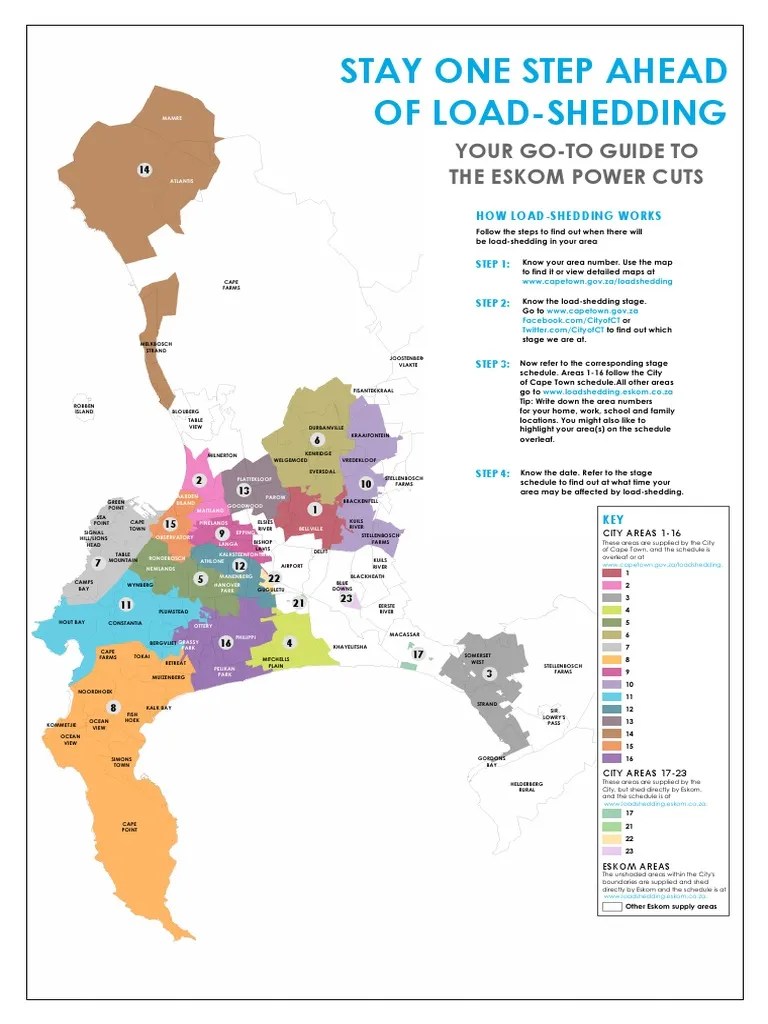 Load Shedding All Areas Schedule and Map PDF Cape Town Violence