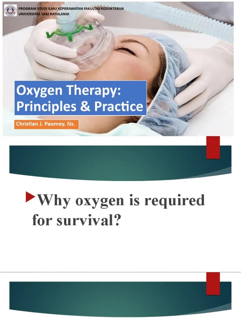 Oxygen Therapy Principles and Practice PDF Hypoxia (Medical