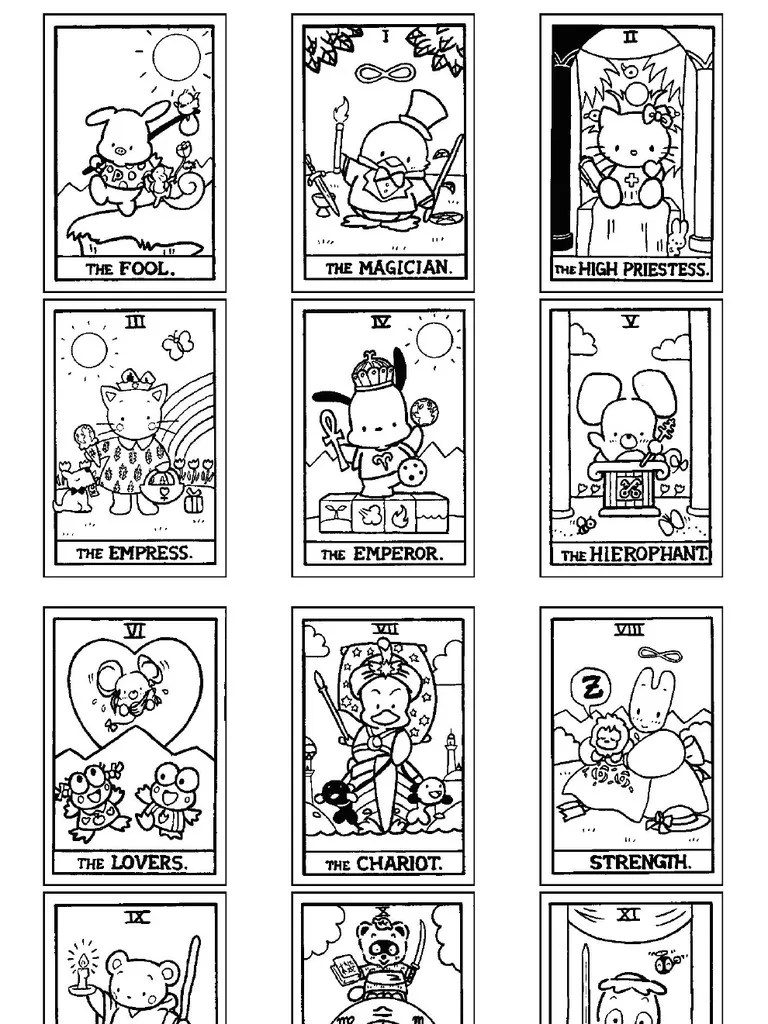 Hello Tarot Coloring Book 6x13