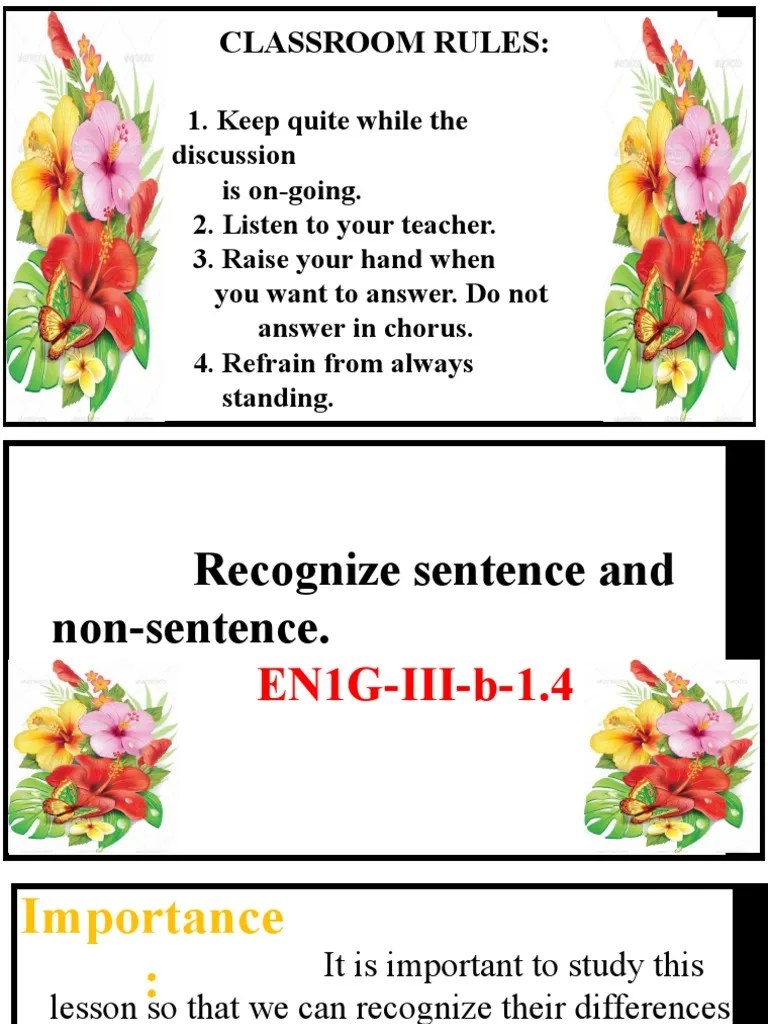 Presentation Cot English Final 1 PDF Sentence (Linguistics)